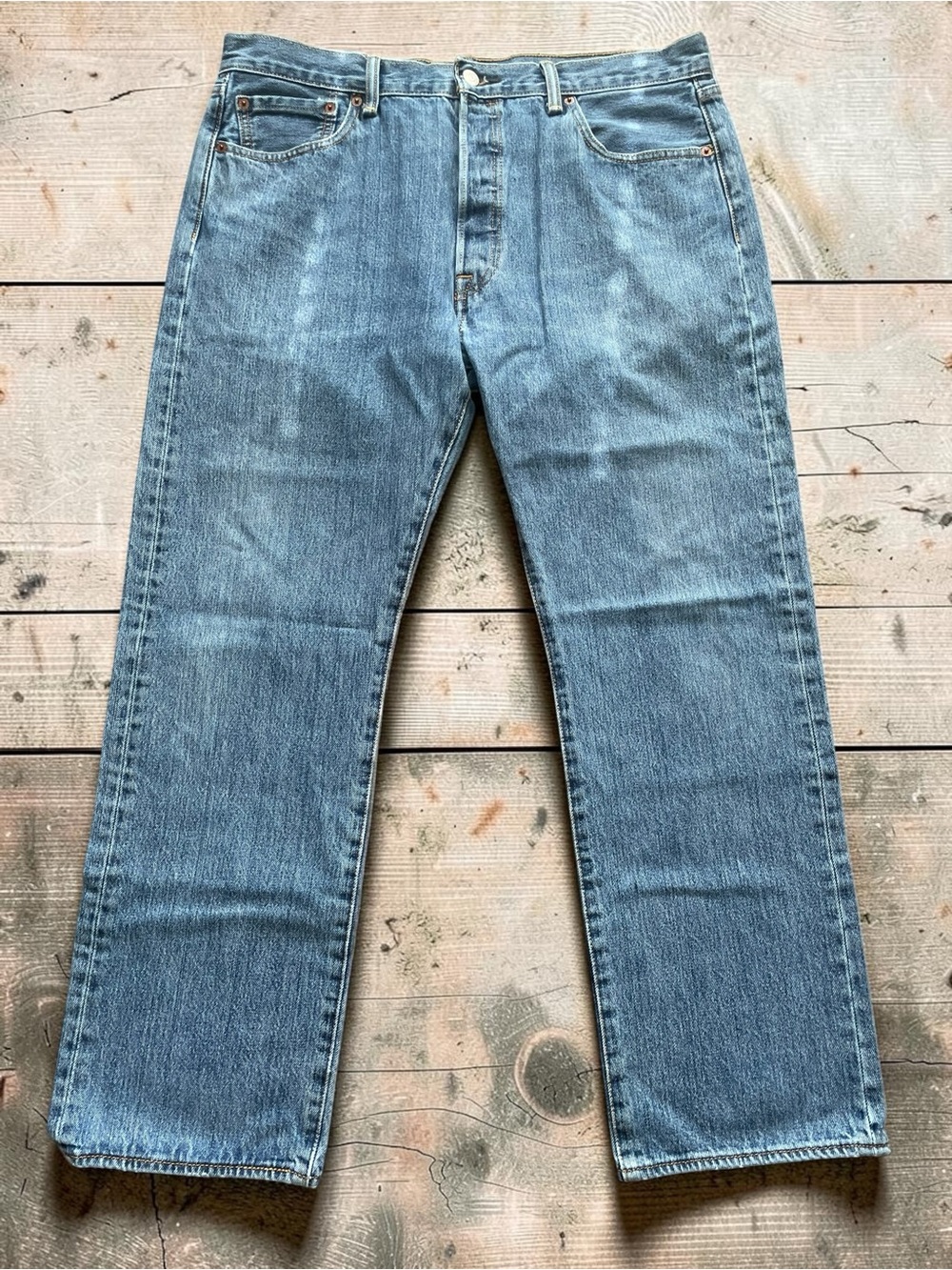 Levi's 501 Men’s Medium Blue Straight Jeans 36x30